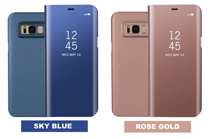 Для samsung Galaxy S6 S7 край S8 S9 плюс A5 A7 A3 J3 J5 J7 Prime чехол s Роскошные Clear View Смарт Кожаный флип-чехол для телефона