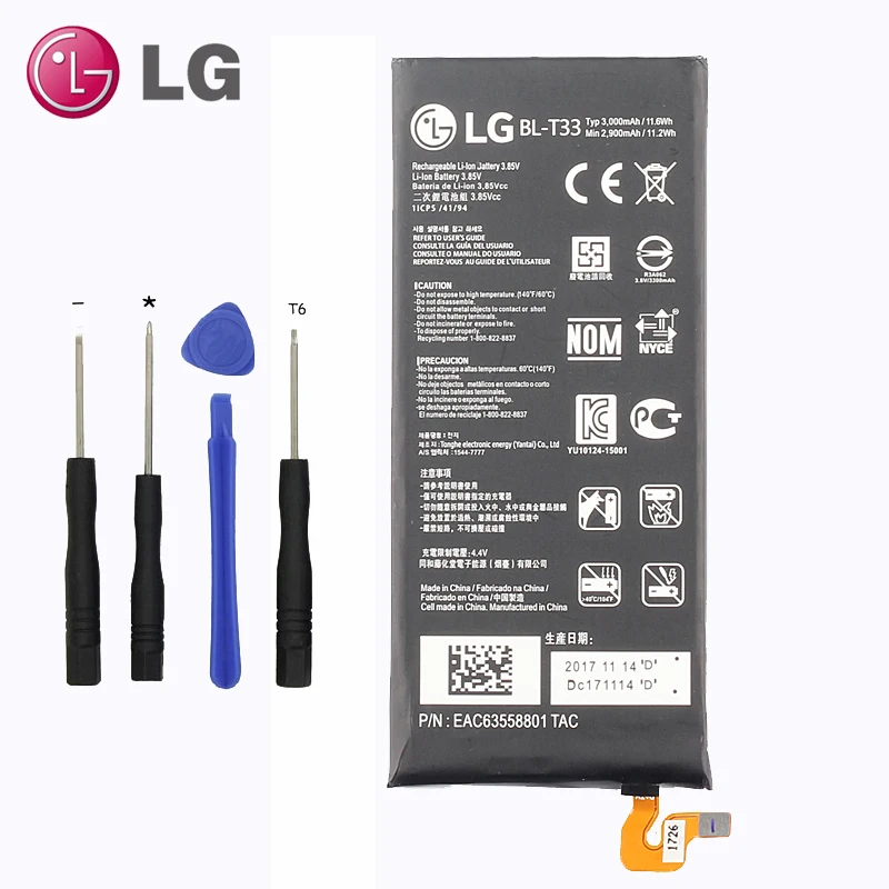 Оригинальный BL T33 батарея для LG Q6 M700A M700AN M700DSK M700N 3000 мА ч|battery for|battery for lgbattery lg |