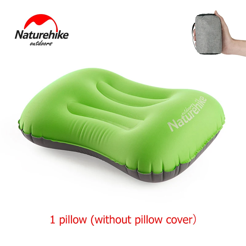 Новая модернизированная портативная подушка для кемпинга Naturehike, надувная воздушная подушка, сверхлегкая компактная Подушка для путешествий - Цвет: only 1 green pillow