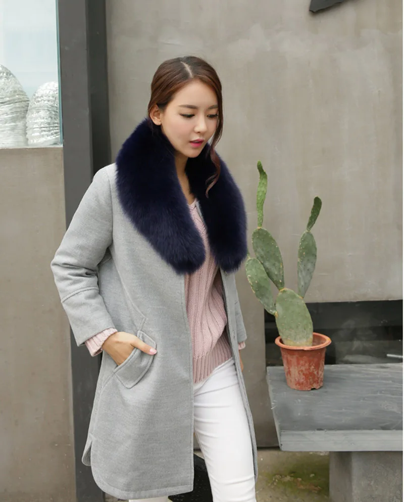 Зимний женский шарф из натурального меха лисы FFS002|scarf wrap|fur scarfreal fur scarf |