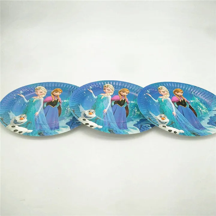 21pcs/lot for 10people event birthday party supplies decorations Snow Queen Frozen Anna disposable set cups plate talecover | Дом и сад
