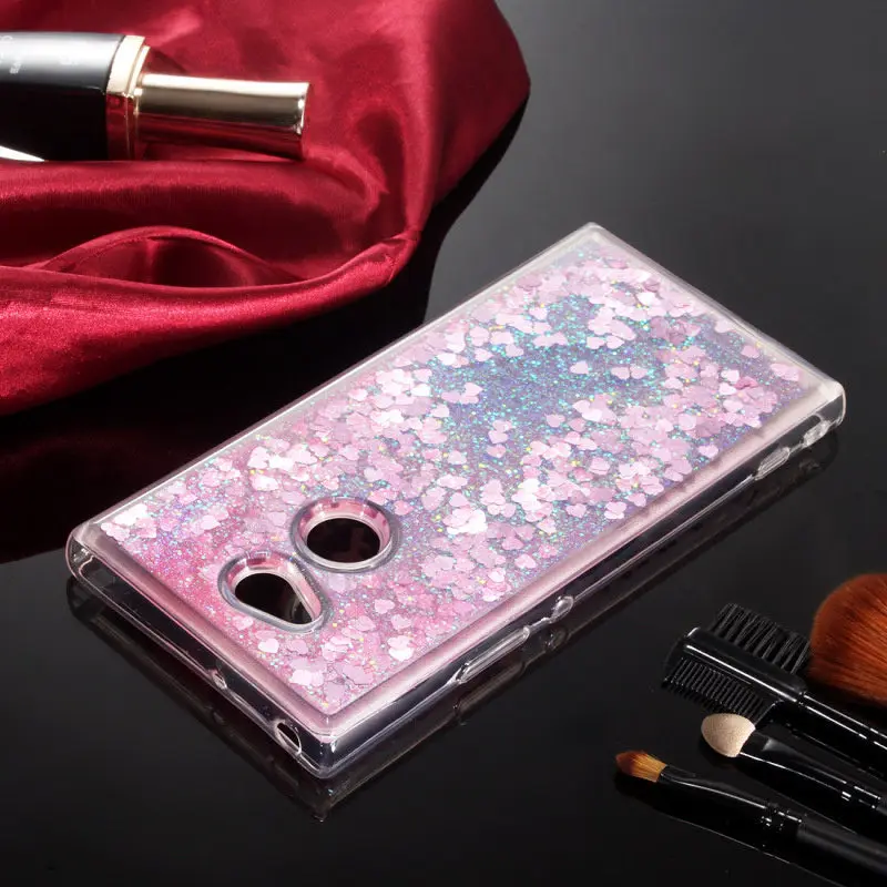 For Fundas Sony Xperia L2 Case Cover Soft Liquid Glitter Silicone TPU Phone Coque L 2 | Мобильные телефоны и аксессуары