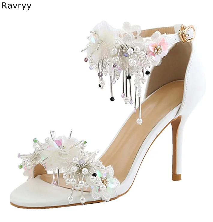 

Twinkling crystal sandals beautiful flower women's high heels wedding shoes female dress shoe pointed toe stilettos single shoe