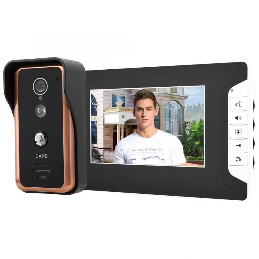 100-240V 7inch WiFi Wired Video Doorbell 1 Visual Intercom Camera Monitors waterproof smart door bell motion sensor bell