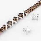 10 шт. сплав золотогосеребряного цвета X символ слайдер разделители бусины отверстие 10*7 мм для искусственных браслетов Ювелирная фурнитура