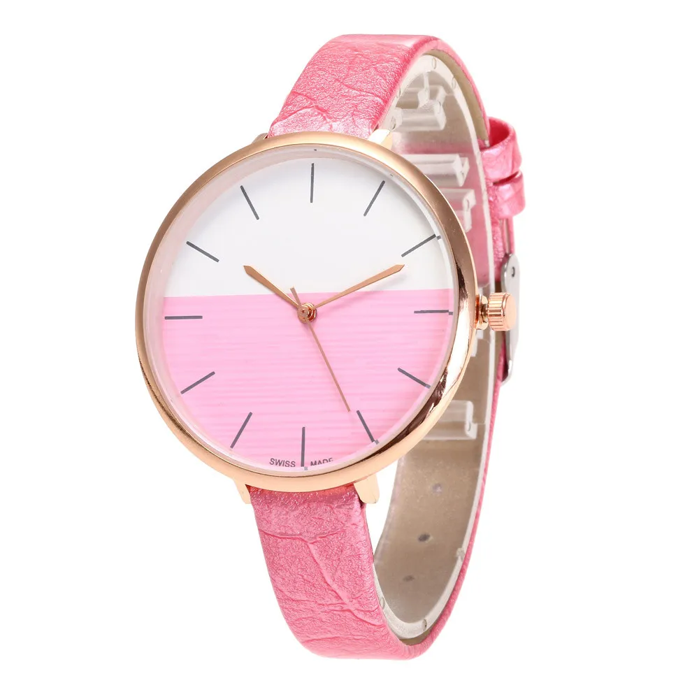Женские часы с милым дизайном кожаный ремешок аналоговые кварцевые наручные из