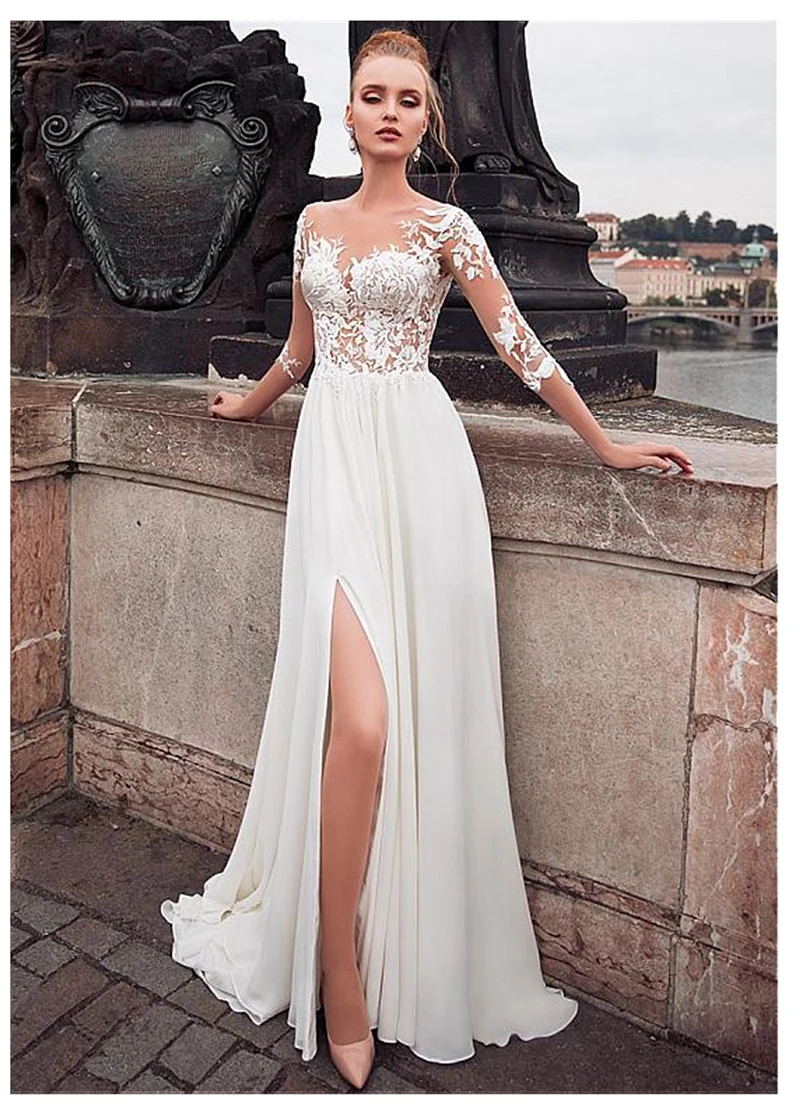 Платье для свадьбы SoDgine романтичное платье без бретелек длиной до пола 2019 |