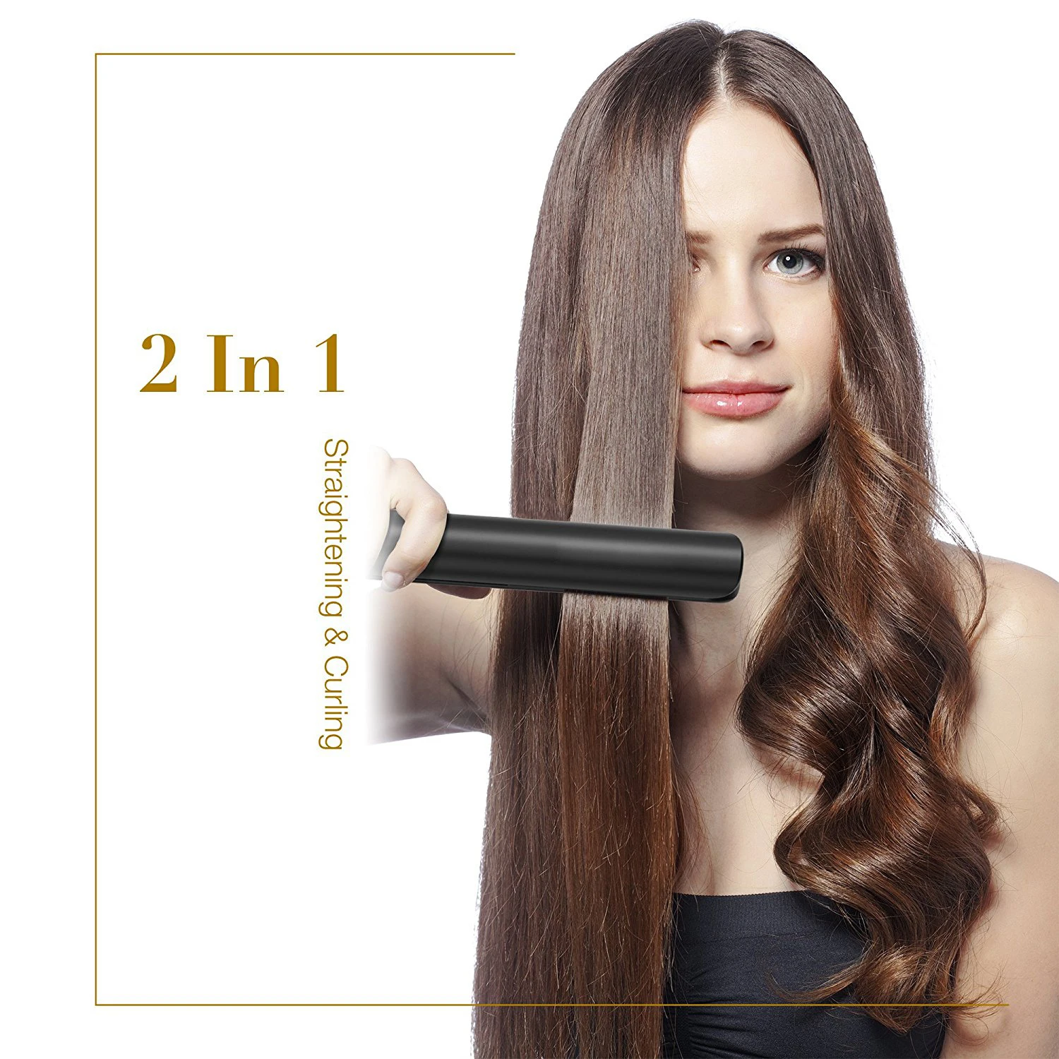Профессиональный Выпрямитель для волос Flat Iron укладки 2 в 1 турмалин Керамика Утюг