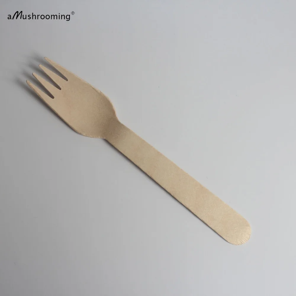 

200sets Large Disposable Wooden Cutlery Flatware Sets 16cm Natural birch wood for Party