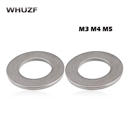 Плоская шайба HW138 100 шт. M2.5 M3 M3.5 M4 M5 M6 M8 DIN9021 GB96 304/A2-70 нержавеющая сталь большой