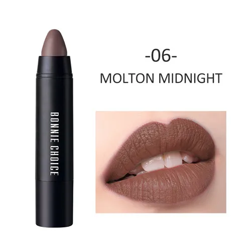 Bonnie Choice 1 шт. матовый карандаш для губ косметический бархатный карандаш для губной помады 10 цветов стойкий водостойкий инструмент для макияжа губ - Цвет: Color 6