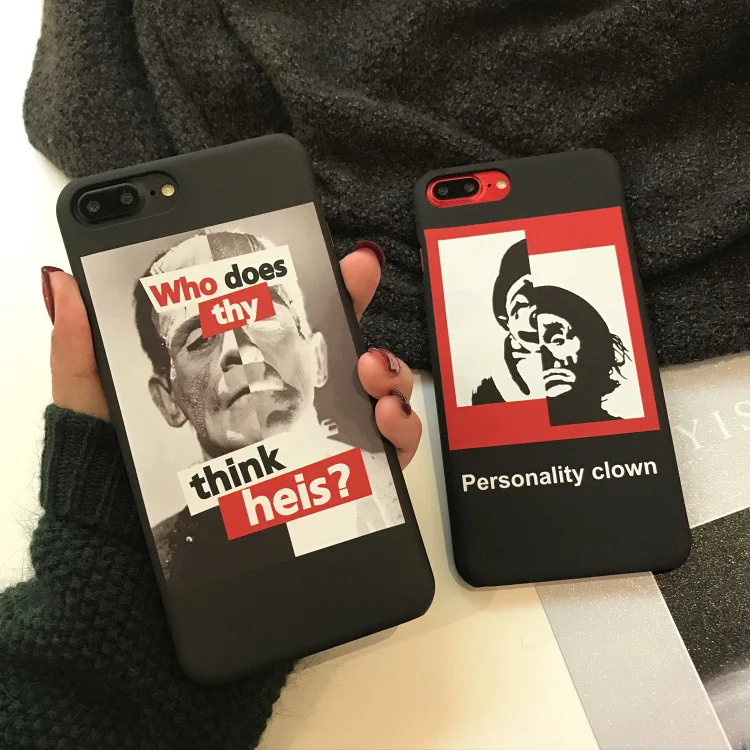 Ретро Чехол для iPhone X 6 6S Plus 7 чехол с буквенным принтом Жесткий задней панели PC Capa |