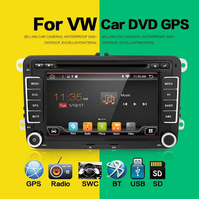 Bosion 2 din android 7 1 автомобильный dvd-плеер с Wi-Fi Bluetooth для vw Универсальный Автомобильный