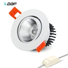 Светодиодный встраиваемый светильник DBF, 7 Вт, 9 Вт, 12 Вт, 15 Вт, 18 Вт, потолочный Точечный светильник Epistar с чипом COB, с драйвером 110220 В