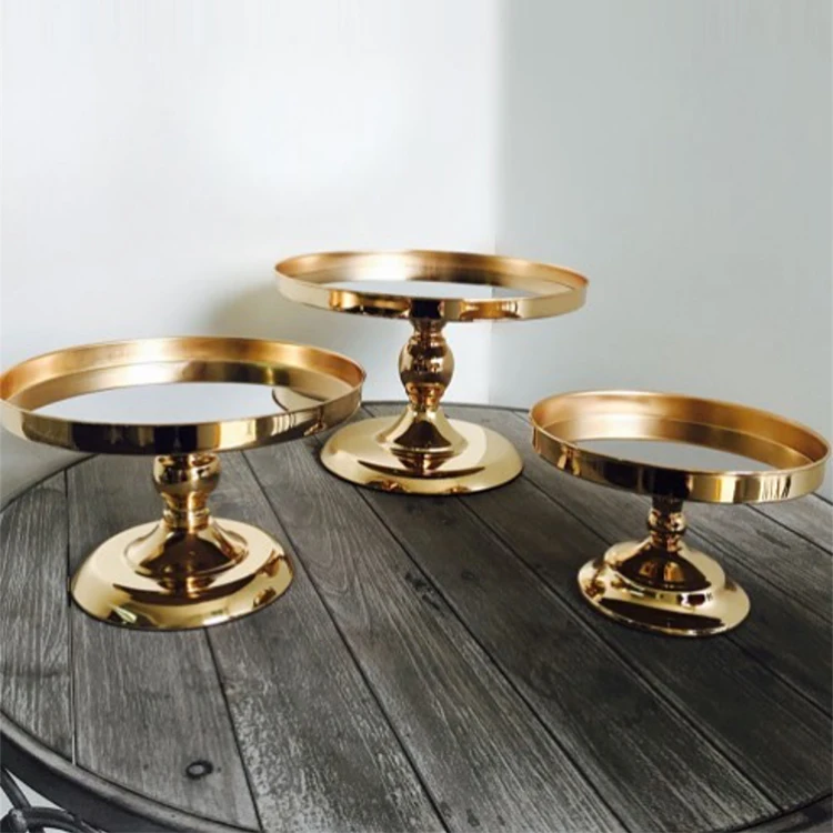 Зеркальная подставка для торта Золотой металлический поднос кексов