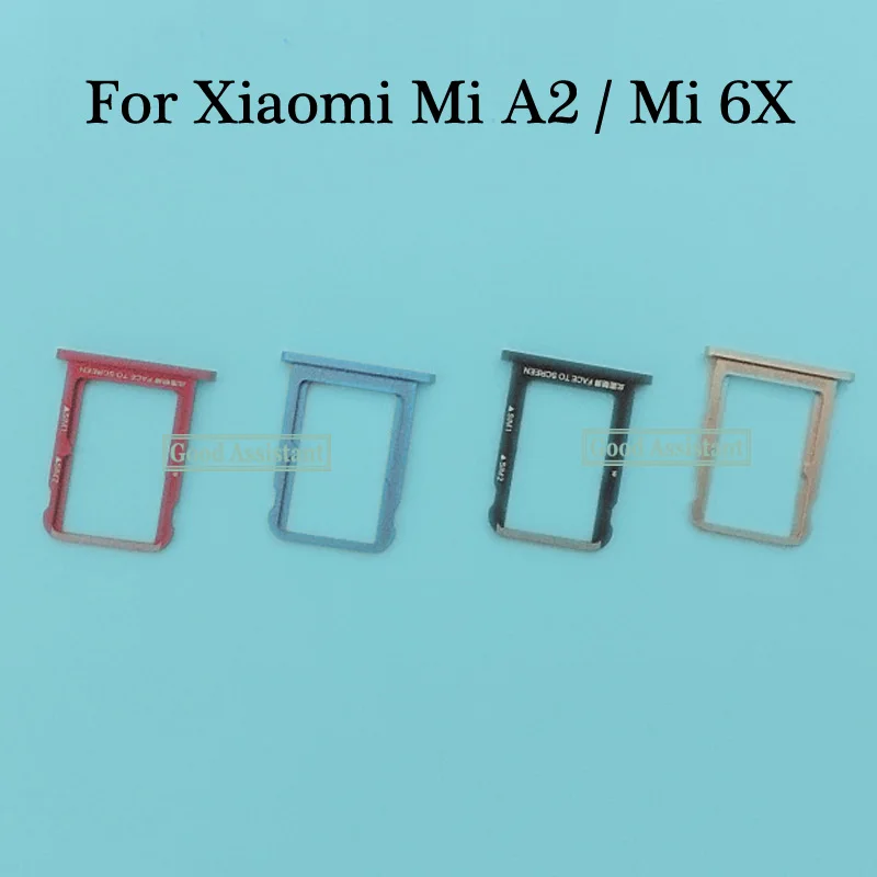 Для Xiaomi Mi 6X Mi6X/для A2 MIA2 Sim лоток держатель карты Micro SD слот части адаптер