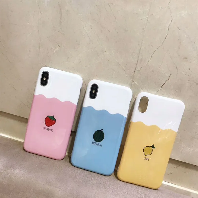 DISCASE Телефон чехол для iphone 8 плюс 7 6 6s plus X летом свежие фрукты IMD забавные пара