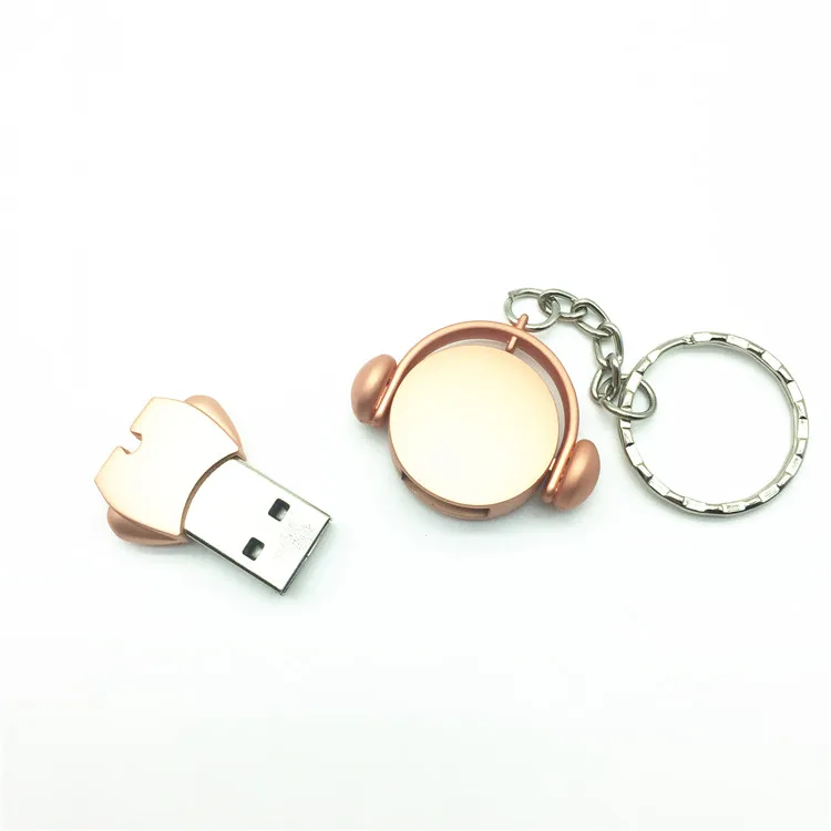 Custom LOGO милый металлический флеш накопитель 32 ГБ/64 ГБ музыкальный человек USB 4 8 16
