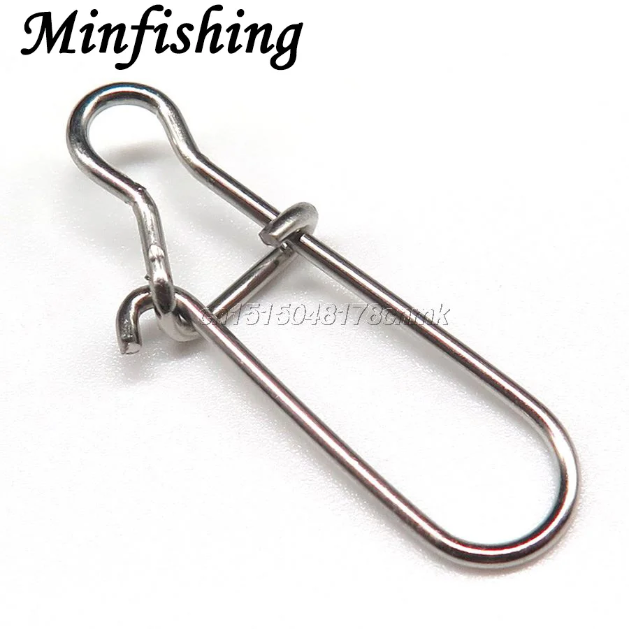 Minfishing 100 шт. Рыболовная Снасть крючок Разъем Рыбалка снимки замок безопасности
