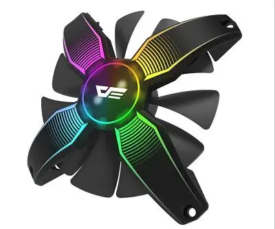 Photo Color AIGO darkflash 120 мм компьютерный ультра-бесшумный чехол, вентилятор, радиатор, охлаждающий вентилятор с антивибрационной резиной, 12 см вентилятор, 12V 4pin вентиляторы - Цвет лезвия: Photo Color