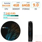 Приставка Смарт-ТВ RK3328, Android 9,0, 2 + 16 ГБ4 + 64 ГБ, 4K, Wi-Fi