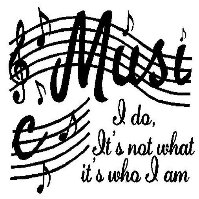 Музыка это не наклейка на стену с цитатой Виниловая стену|wall sticker|room wall stickerswall quotes