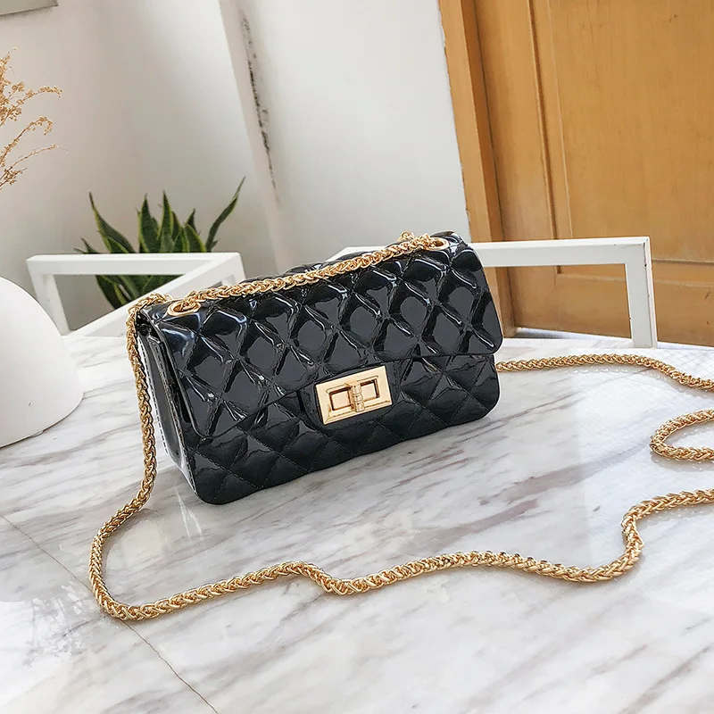 2019 новая простая Роскошная Дамская Желейная сумка с жемчугом легкая Наплечная