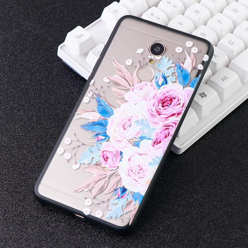 New Cell Phone Cases For Xiaomi Redmi Note 4 5 6 X A plus Flowers Case Soft TPU Silicone Fitted Mobile Covers Accessories | Мобильные