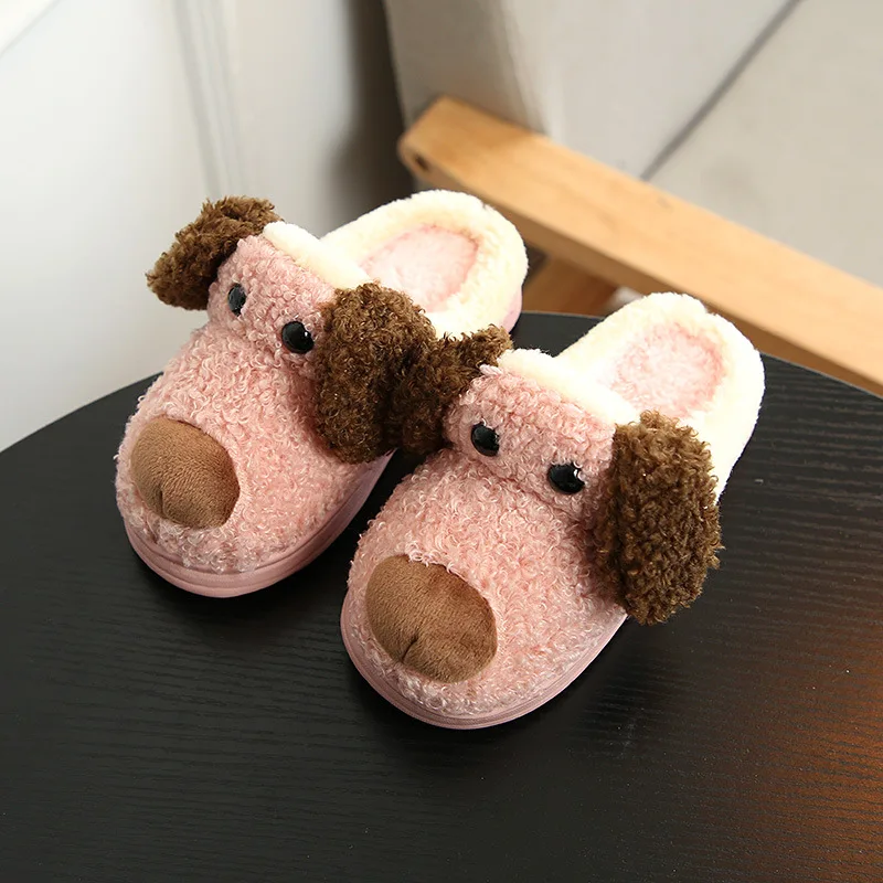 Pantoufle Enfant Пёс из мультфильма дети Шлёпанцы для женщин детей Обувь зимние теплые