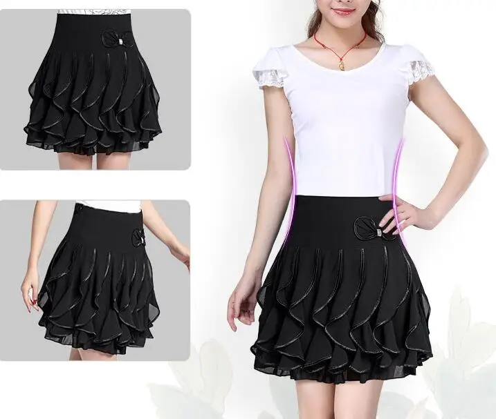 new autumn winter chiffon bow short skirt bust skorts basic high waist a-line slim hip puff pleated skirt