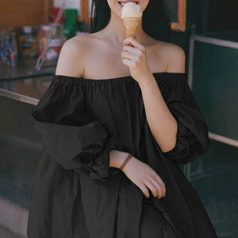 С открытыми плечами платье серии 2018 новые летние пикантные модные Костюмы с