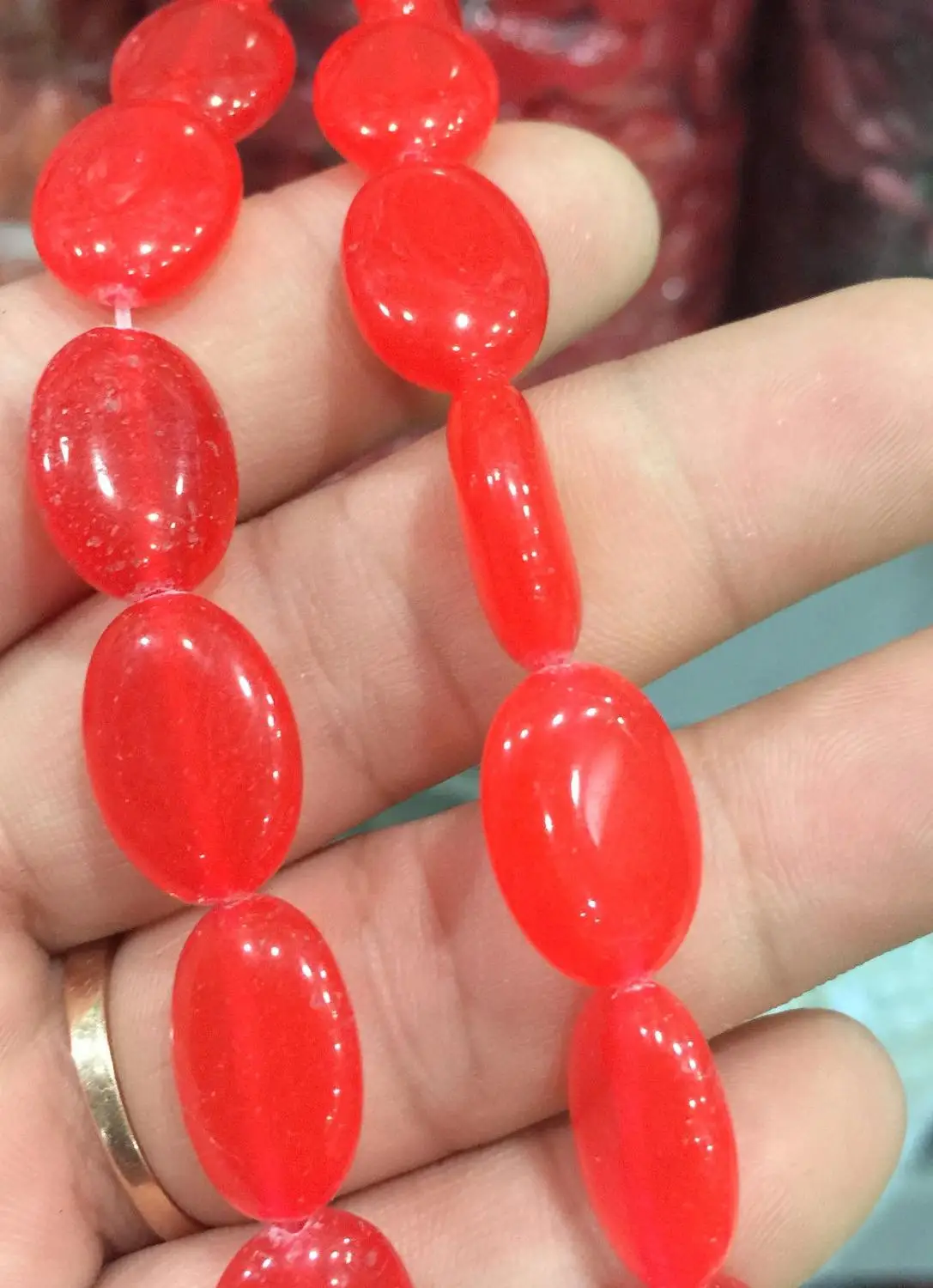 13x18 мм оранжевые красные овальные бусины 15 &quotAAA|loose beads|beads beadsbeads oval |