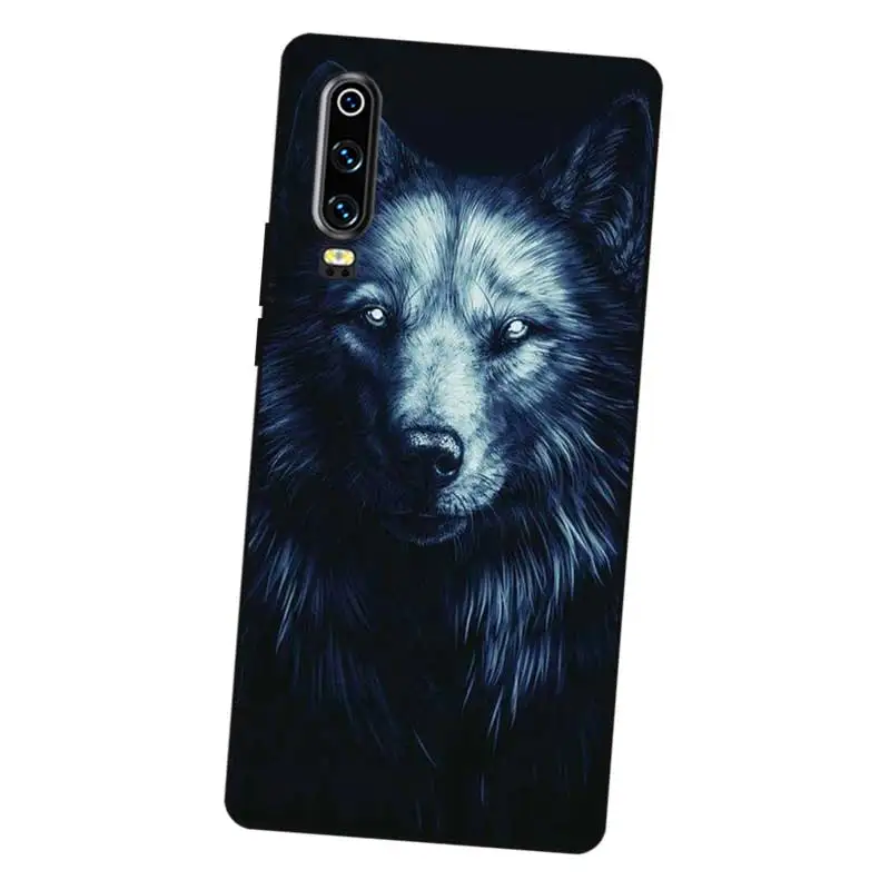 N290 Cool Wolf Hipster Black Silicone Case Cover For Huawei P8 P9 P10 P20 P30 Lite Pro P Smart Plus 2017 2019 |