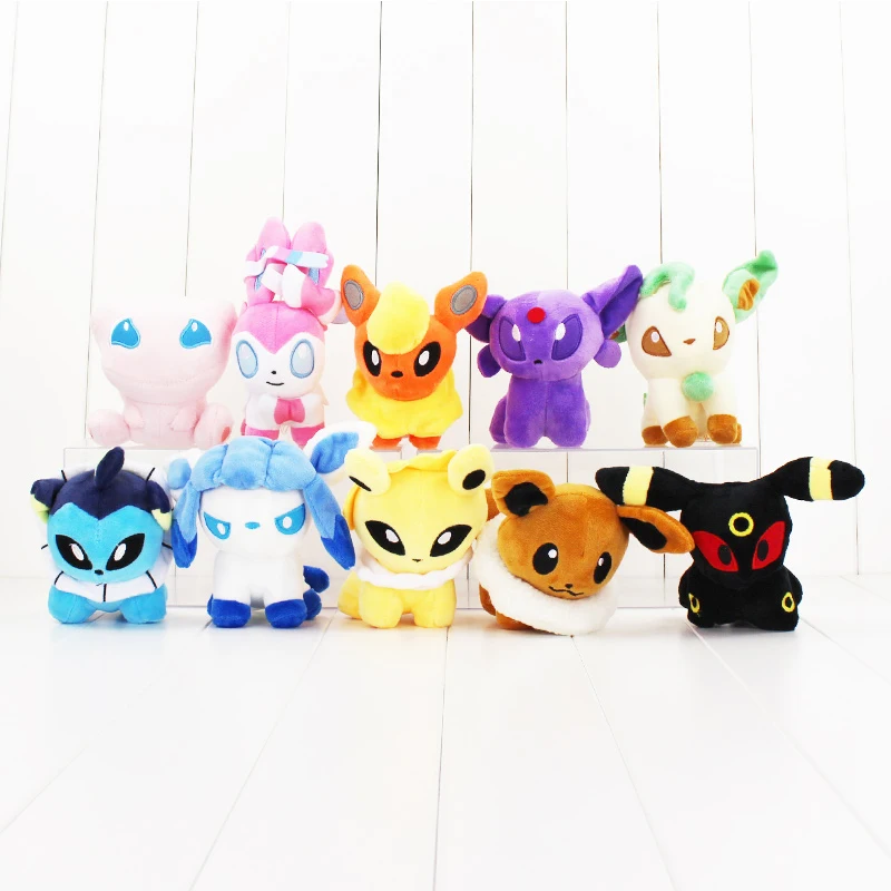 Лидер продаж японское аниме 13 18 см Mew и Eevee Sylveon Jolteon Flareon Espeon Umbreon Leafeon Glacia милые