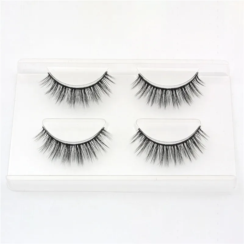 2 пары натуральных длинных ресниц плотные Искусственные ресницы ручной работы