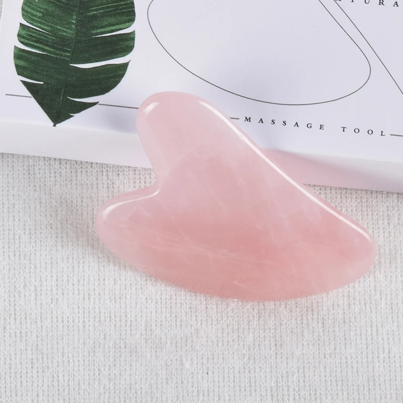 Gua Sha Набор подарочных коробок для инструментов, натуральный розовый кварц, драгоценный камень для спа-иглоукалывания, выскабливающий камень, нефрит, исцеляющий драгоценный камень, массаж