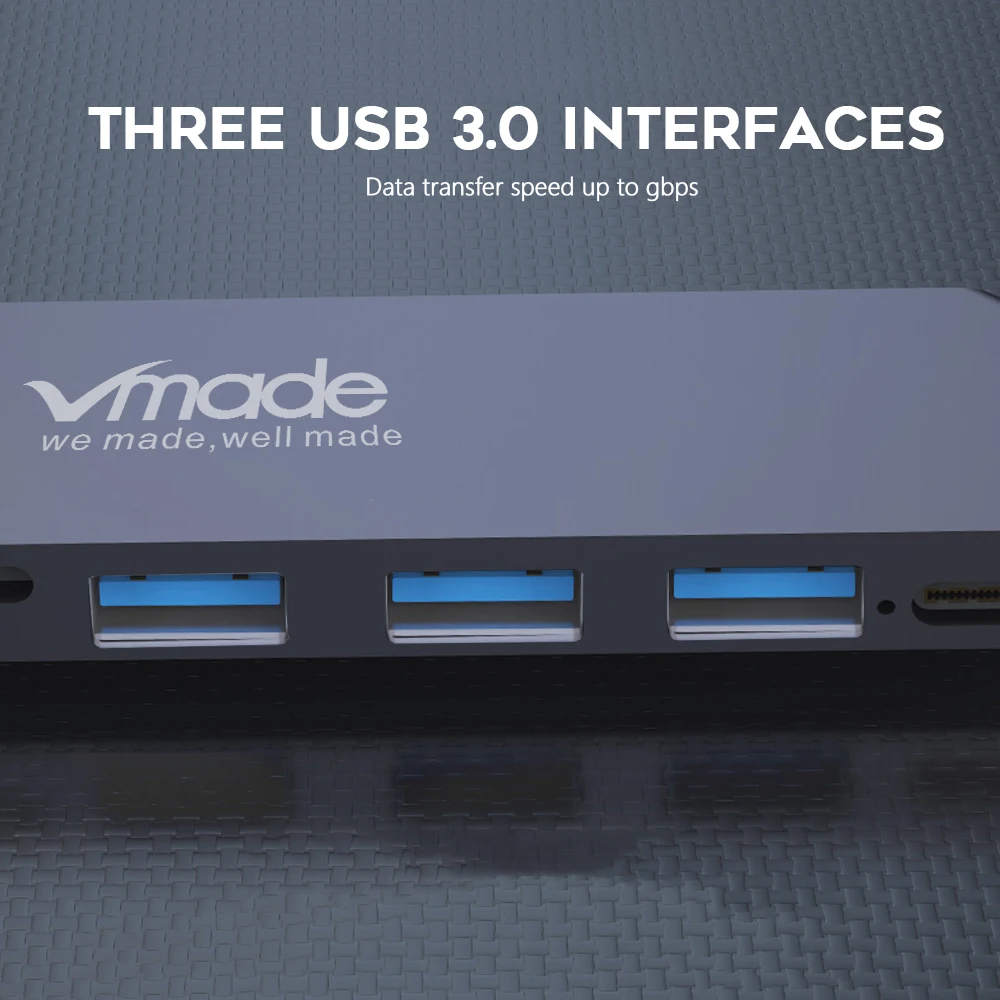 Vmade многофункциональный 7 в 1 взаимный обмен данными между компьютером и периферийными устройствами с док-станцией для usb-хаб к HDMI/дисплейный порт MiniDP типа «/SD/TF/USB/PD Порты и разъёмы для MacBook Pro Chromebook Pixel