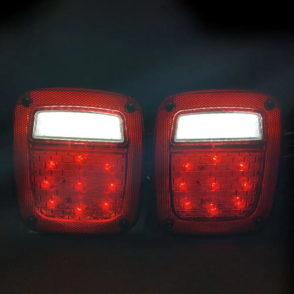 Светодиодные задние фары 2 шт. для 76 86 Jeep CJ7 81 CJ8 87 95 Wrangler (YJ) и 97 06 TJ LJ светодиодные в