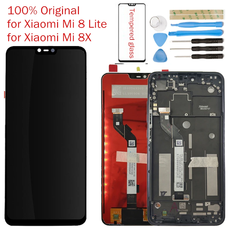 Для Xiaomi mi 8 Lite/mi 8X ЖК-дисплей+ рамка экрана сенсорный дигитайзер сборка ЖК-дисплей 10 точечный сенсорный запчасти