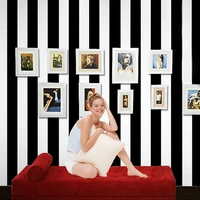 3d wallpaper modern black and white stripes paper wall paper living room bedroom tv background wall vertical stripes home decor