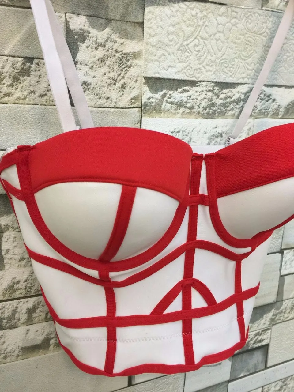 Хорошее качество геометрический для женщин Push Up Бюстье Свадебная вечеринка
