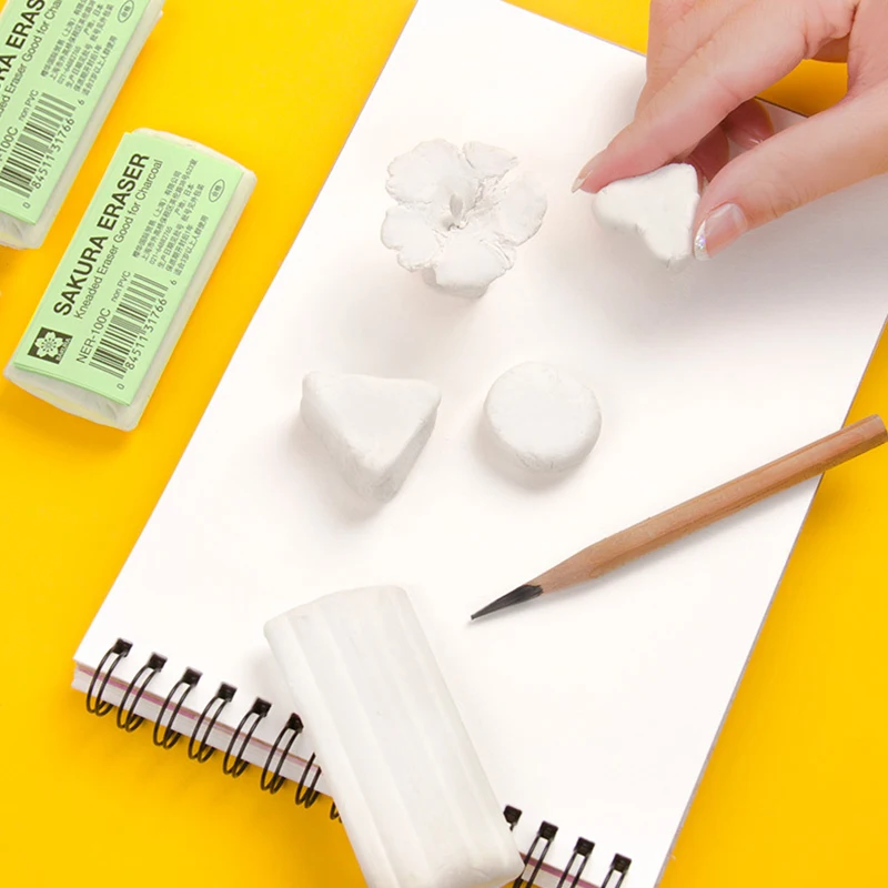 

Japanese Sakura Plasticity Rubber Eraser Professional Drawing Sketch Highlight Kneaded Eraser for Charcoal Pencil Art Supplies