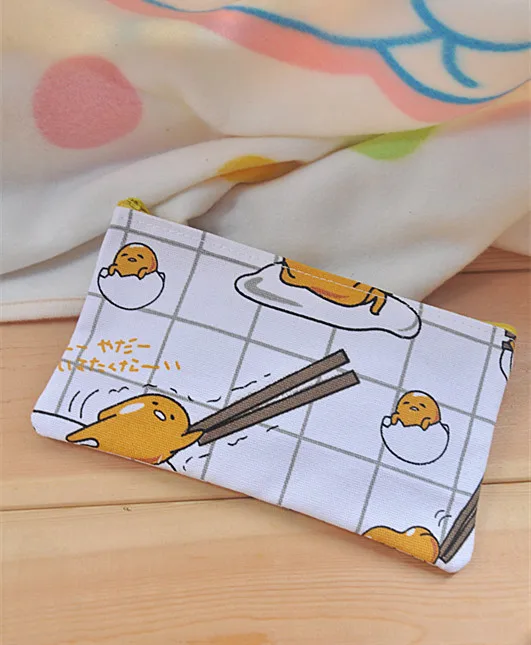 IVYYE, 1 шт., Lazy gudetama, аниме, косметика, сумки, холст, на молнии, школьный пенал, чехол для хранения, ручка, сумка, канцелярские принадлежности, новинка