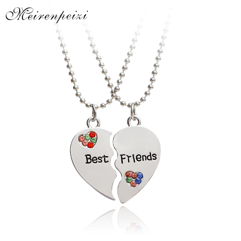Карамельный цвет ожерелье BFF для 2 3 4 лучшие друзья сердце сломанные ожерелья обувь цветок радуга звезда Луна корона ожерелье подарок крылья