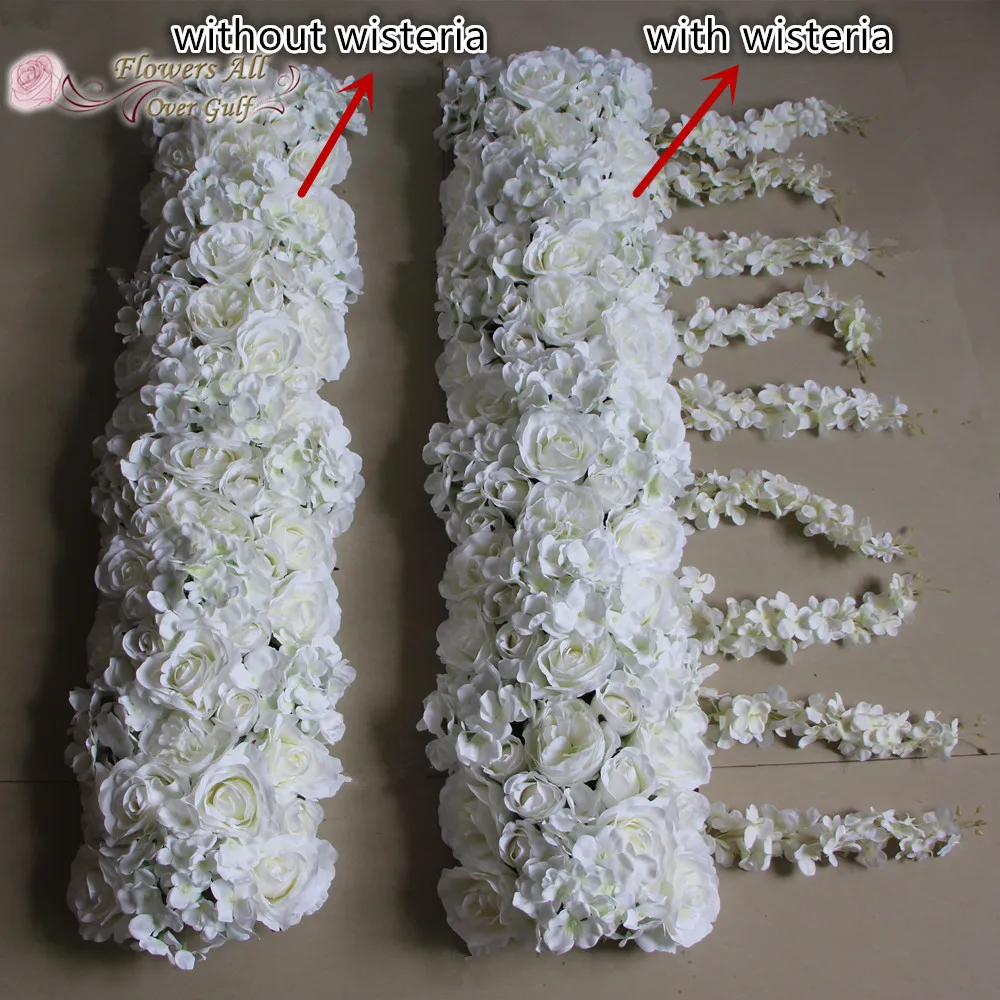 Цветы по всему заливу Свадебные дорожные свинцовые шелковые имитирующие розы