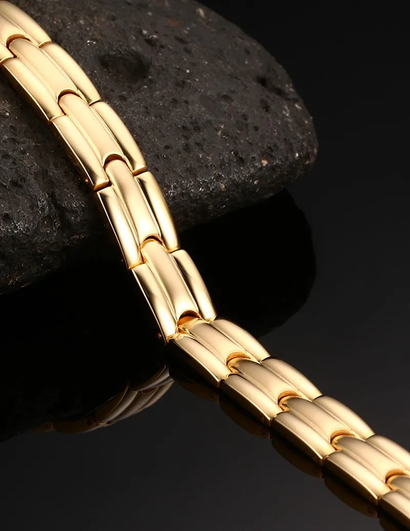 Высокое качество здоровья магнит золотой цвет браслеты для женщин голограмма