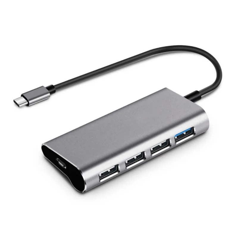 Высокоскоростной 4-портовый концентратор USB 2 0 с Type C на 4K HDMI адаптер 3 0/7/8