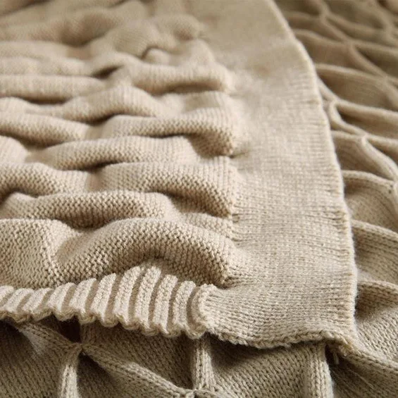 Высококачественное однотонное трикотажное одеяло из 100% хлопка чехол для дивана