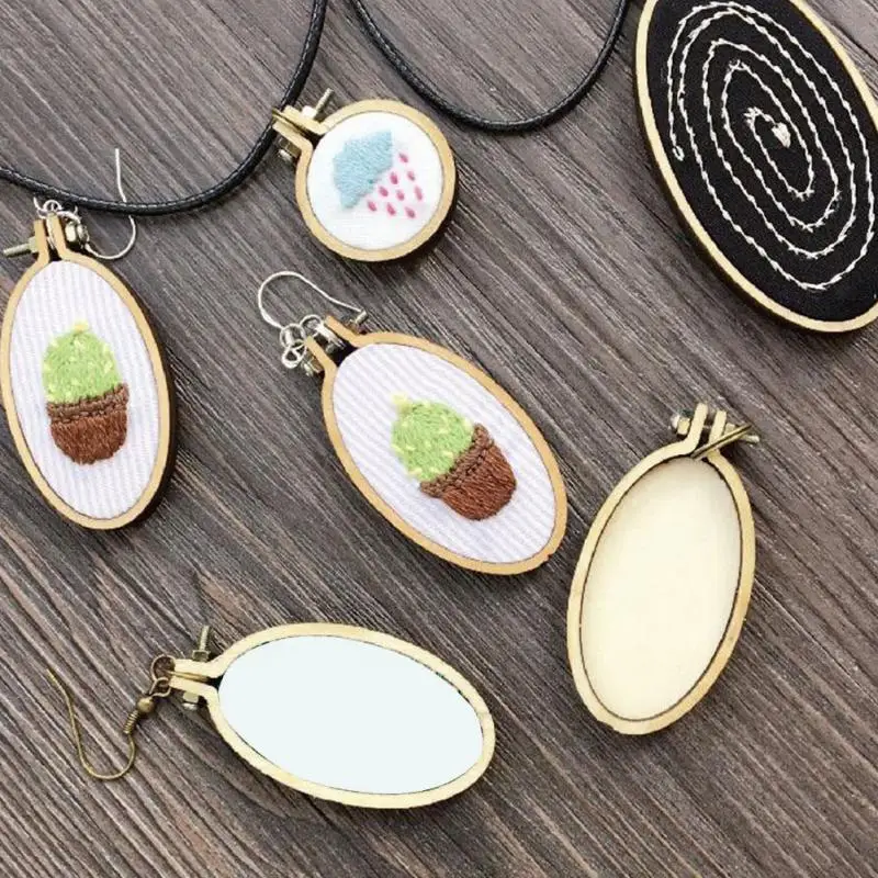 Mini/Large Wooden Cross Stitch Hoop Ring Embroidery Circle Sewing Kit Frame Craft Set 2 Chip Screw Nut #705 | Дом и сад