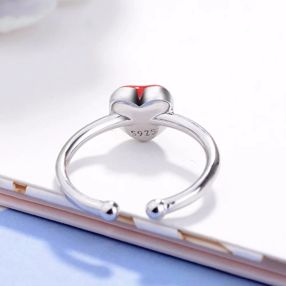 Kinitial модное кольцо с сердечком для женщин регулируемое ювелирное изделие
